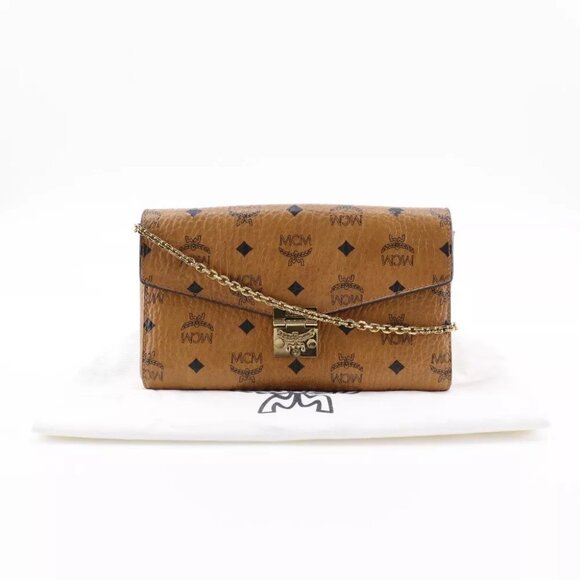 MCM Tracy Medium Shoulder Bag MYZ 28AME05 CO001 Vicetos 2-way clutch Brown... - Picture 5 of 12